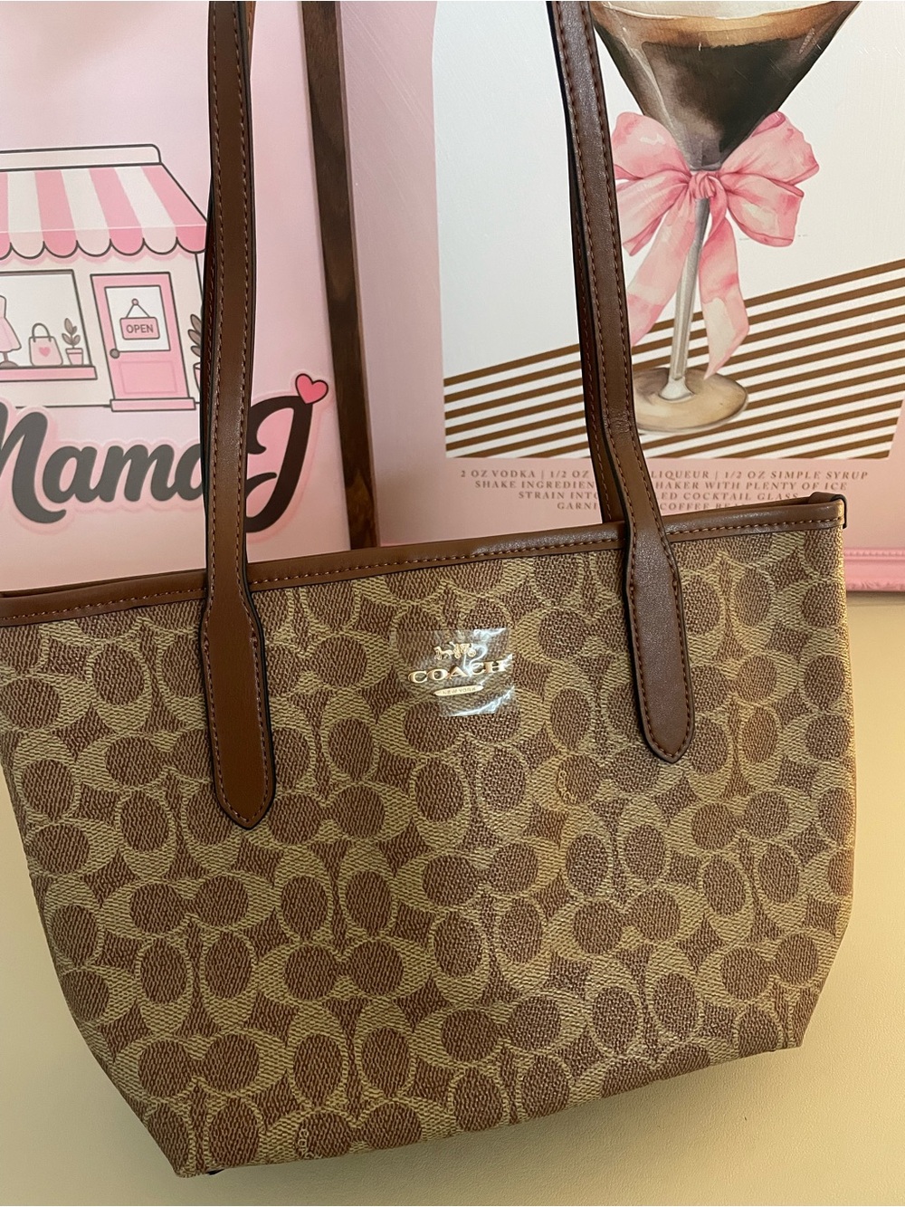 NWOT Small Mini Coach City Tote - Picture 2 of 3